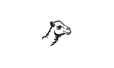 Camel Luxury black Logo Monoline Classic white background