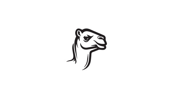 Camel Luxury black Logo Monoline Classic white background