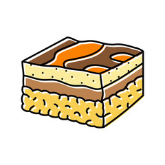 pastitsio greek cuisine color icon vector. pastitsio greek cuisine sign. isolated symbol illustration