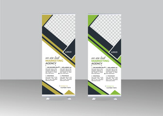 modern minimal corporate Conference Roll-up Banner Design.