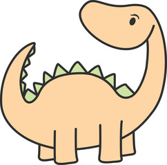 Playful Dinosaur Illustration Element
