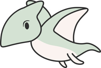 Playful Dinosaur Illustration Element