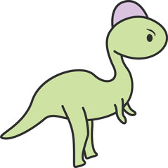 Playful Dinosaur Illustration Element