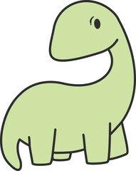Playful Dinosaur Illustration Element