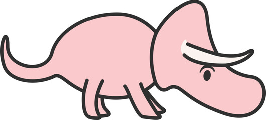 Playful Dinosaur Illustration Element