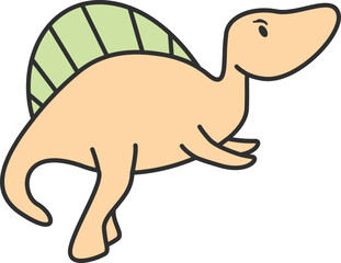Playful Dinosaur Illustration Element