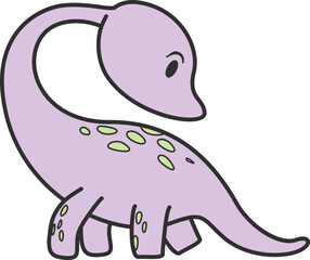 Playful Dinosaur Illustration Element