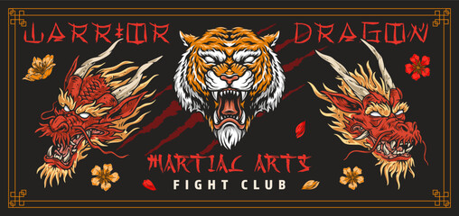 Eastern fight club colorful flyer