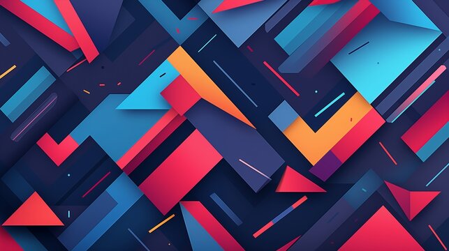 Modern Abstract Illustration Design with Bright Color Palette