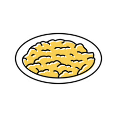 risotto milanese italian cuisine color icon vector. risotto milanese italian cuisine sign. isolated symbol illustration