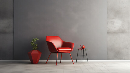Red modern TV chair
