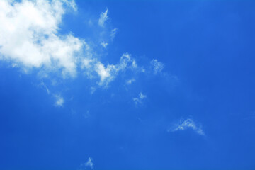 Blue sky background with clouds.