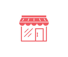 Store Line Icon small business. stock illustration