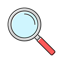 magnifying search glass color icon vector. magnifying search glass sign. isolated symbol illustration