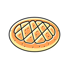 pita bread turkish cuisine color icon vector. pita bread turkish cuisine sign. isolated symbol illustration