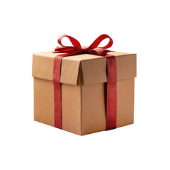 Gift box with ribbon and bow transparent, PNG
