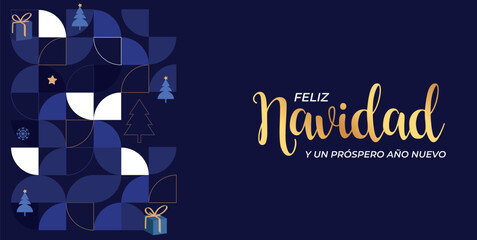 feliz navidad y un próspero año nuevo - obrazy, fototapety, plakaty