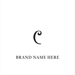 Fototapeta premium C letter logo, Letter C logo, C letter icon Design with black background. Luxury C letter 