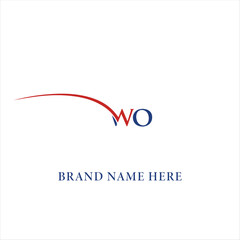 WO logo. W O design. White WO letter. WO, W O letter logo design. Initial letter WO linked circle uppercase monogram logo. W O letter logo vector design. 