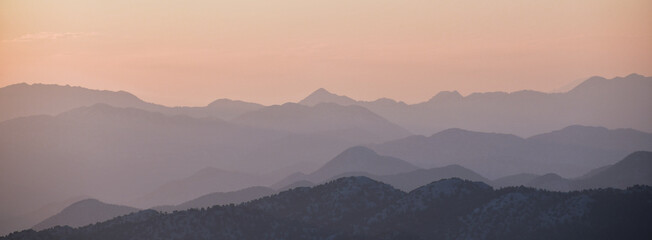 Wonderful Mystical View of the Mountain Range