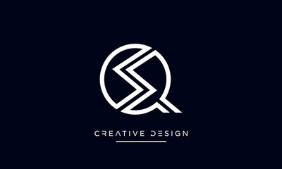 QS or SQ Alphabet letters logo monogram