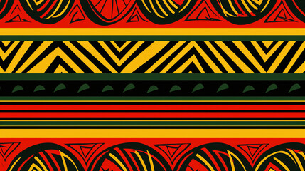 African art pattern on black background