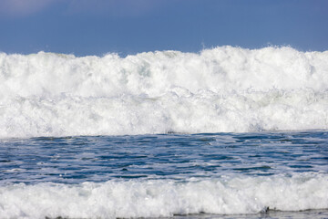 Ocean waves in Seminyak beach, Bali, Indonesia