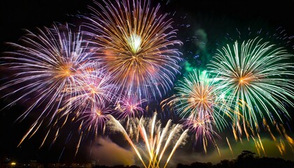 Obraz premium fireworks in the night sky