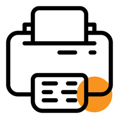 Printer icon. Electronic single icon