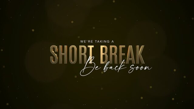 Elegant Streaming And Podcast Short Break Banner Loop