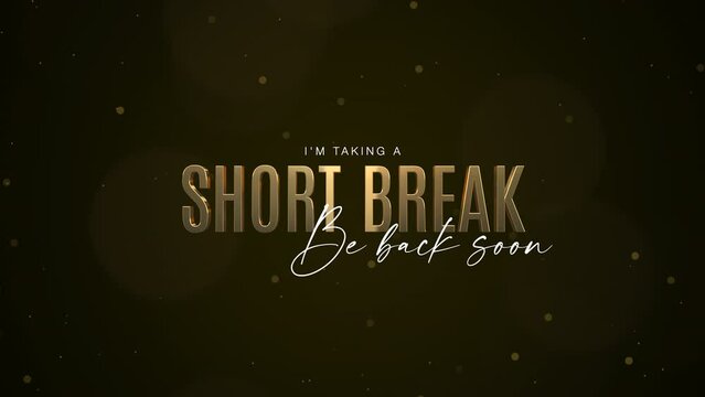 Golden Streaming And Podcast Short Break Banner Loop