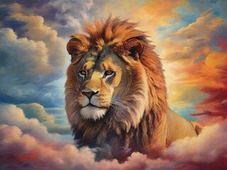portrait of a lion