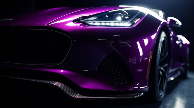 Purple sport car wallpaper 