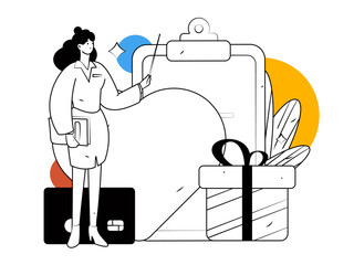 Internet financial management investment flat vector concept operation hand drawn illustration
