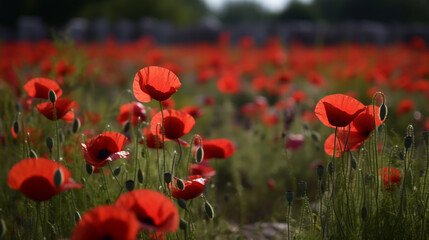 Obraz premium Remembrance day poppy. Red poppies