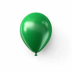 green balloon with yellow ribbon