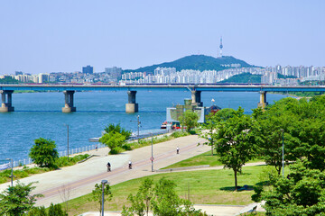 Panoramic View of Yeongdong Bridge and Han River, Seoul