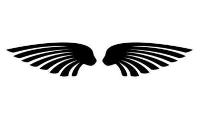 Obraz premium icon black wings logo