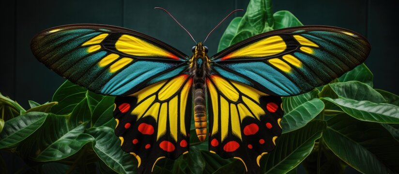 Queen Alexandra s Birdwing Ornithoptera alexandrae. Website header. Creative Banner. Copyspace image