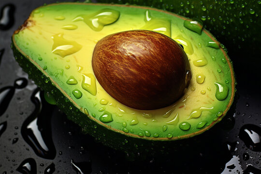 Avocado-Vielfalt - Ein erfrischendes Bild von Avocados, Avocadozweigen und dem gesunden, gr&uuml;nen Superfood, das Vielfalt und Frische verk&ouml;rpert
