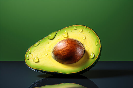 Avocado-Vielfalt - Ein erfrischendes Bild von Avocados, Avocadozweigen und dem gesunden, gr&uuml;nen Superfood, das Vielfalt und Frische verk&ouml;rpert