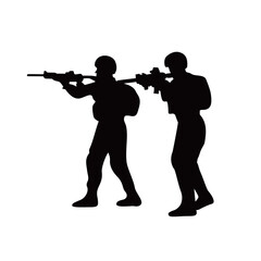 soldier silhouette design. national army sign and symbol.