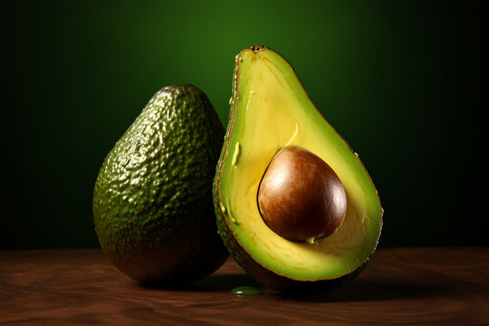 Avocado-Vielfalt - Ein erfrischendes Bild von Avocados, Avocadozweigen und dem gesunden, gr&uuml;nen Superfood, das Vielfalt und Frische verk&ouml;rpert