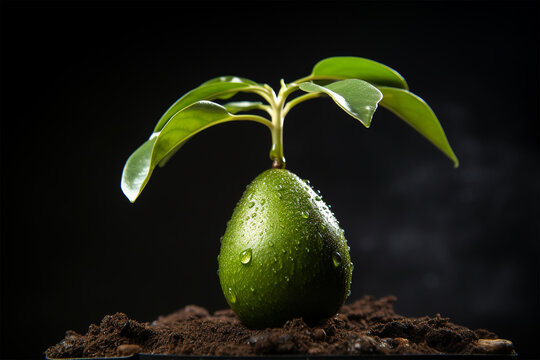 Avocado-Vielfalt - Ein erfrischendes Bild von Avocados, Avocadozweigen und dem gesunden, gr&uuml;nen Superfood, das Vielfalt und Frische verk&ouml;rpert