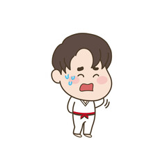 사과하는 태권도 소년 캐릭터
