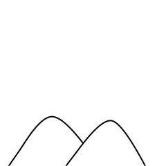 Hand Drawn mountain cartoon doodle