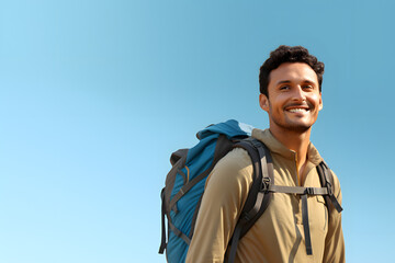 Photo of a trekker in his mid thirties 