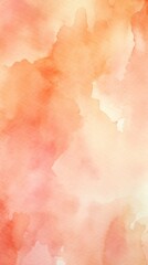 Watercolor art background. Old paper. Peach Fuzz  texture for cards, flyers, poster, banner.