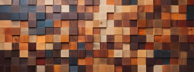 An artistic composition featuring an assortment of wood types