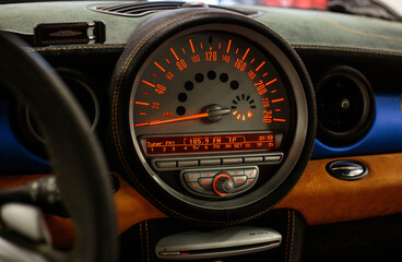 dashboard with speedometer